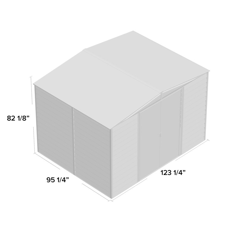 Arrow Woodridge 10 ft. W x 8 ft. D Metal Storage Shed & Reviews Wayfair